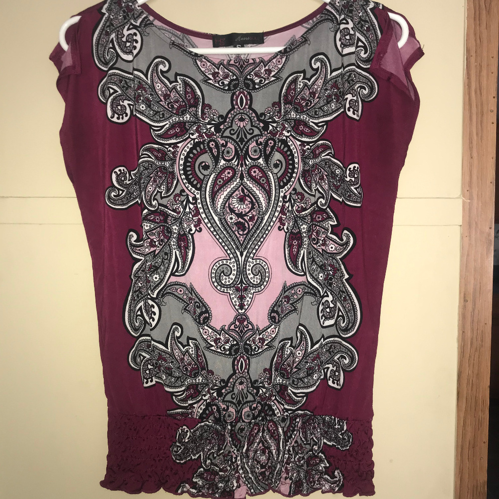 Pink Paisley Top